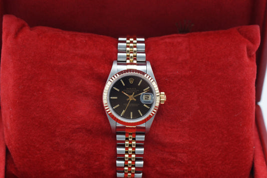 Rolex Lady Datejust 26 69173 Schwarz Full-Set 1991