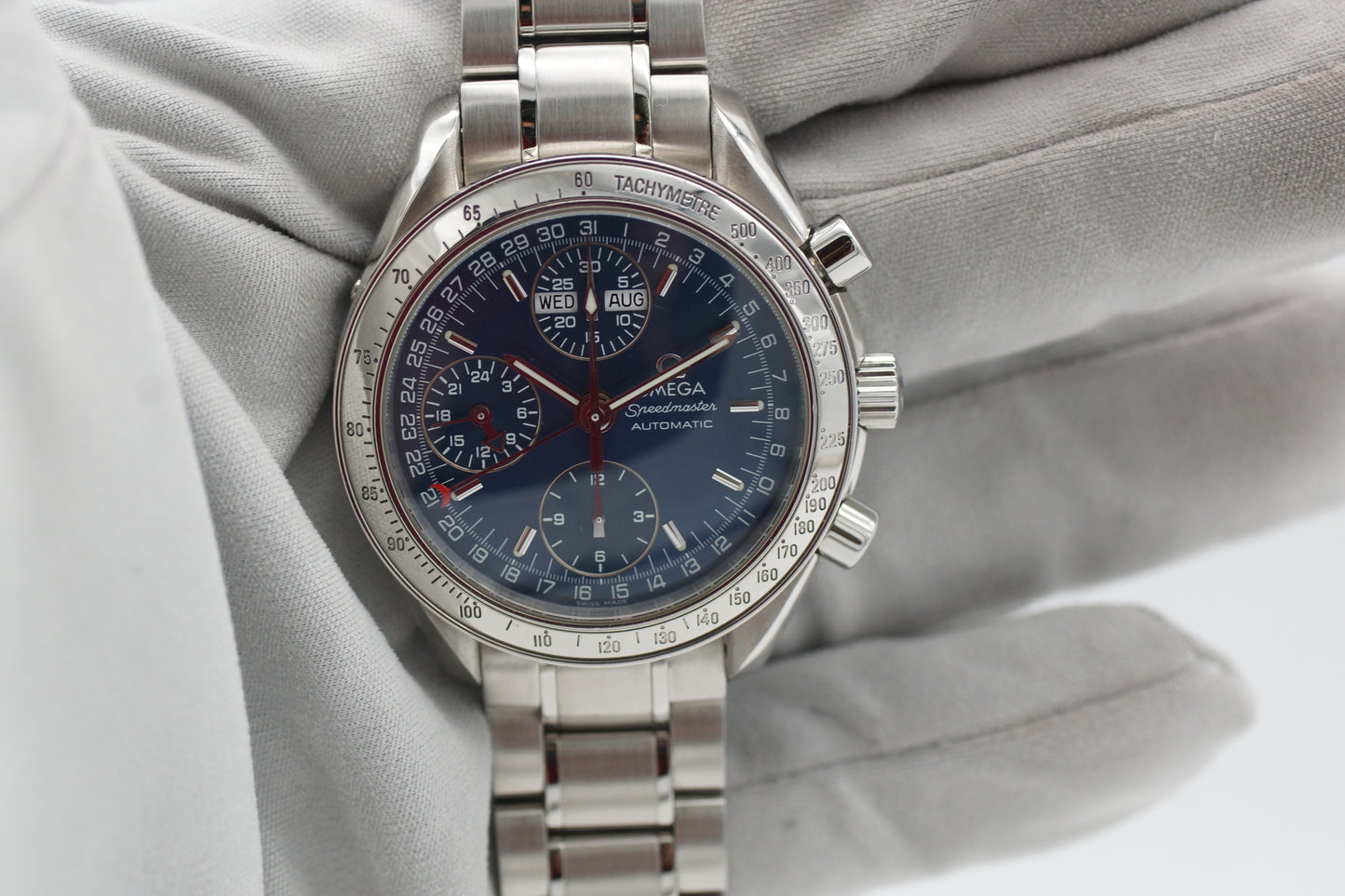 Omega Speedmaster Triple Date 3523.80 Blau Box 2001