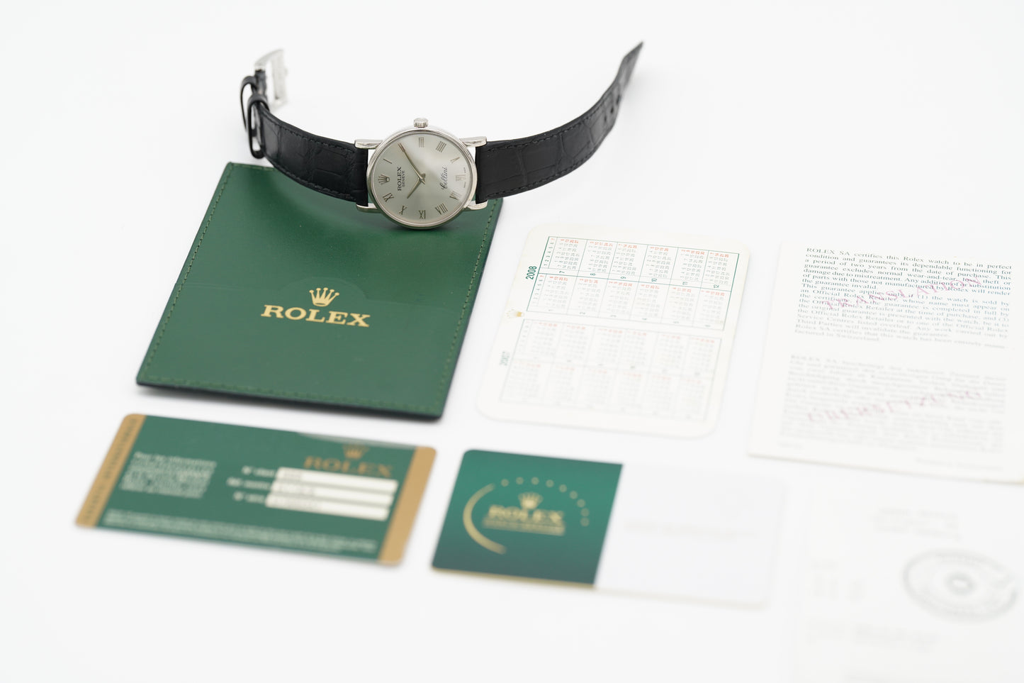 Rolex Cellini Classic 5115/9 18k Weißgold Papiere 2007 RSC Service 2025