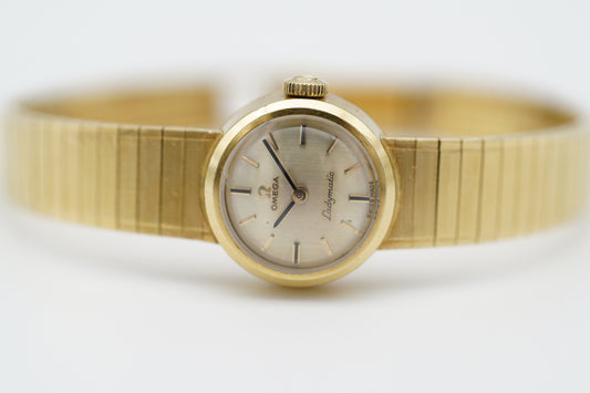 Omega Ladymatic 18k Gelbgold Damenuhr inkl. Box 35g