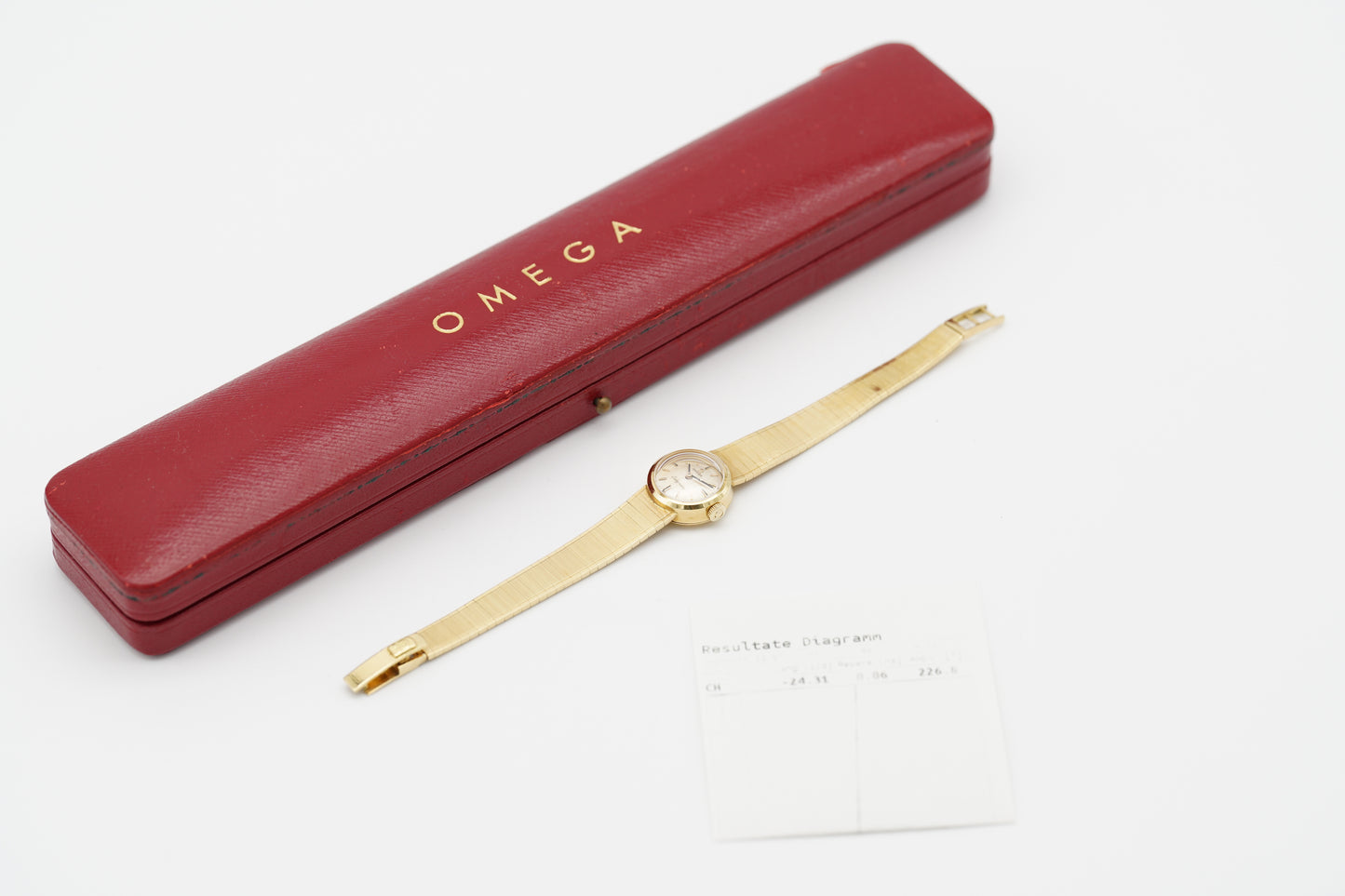 Omega Ladymatic 18k Gelbgold Damenuhr inkl. Box 35g