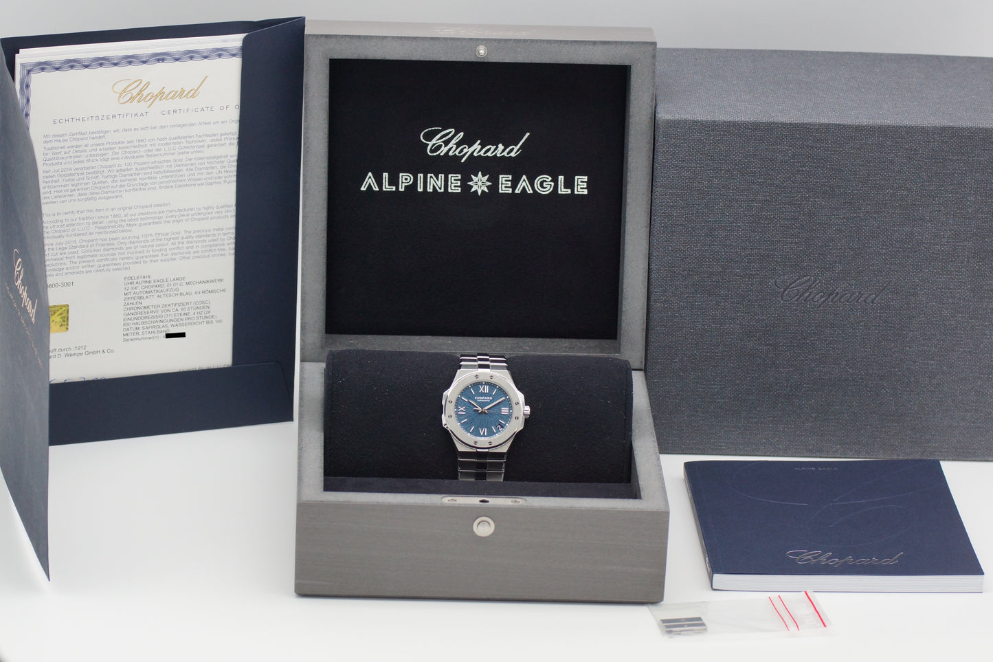 Chopard Alpine Eagle Blau 298600-3001 Full-Set 2023