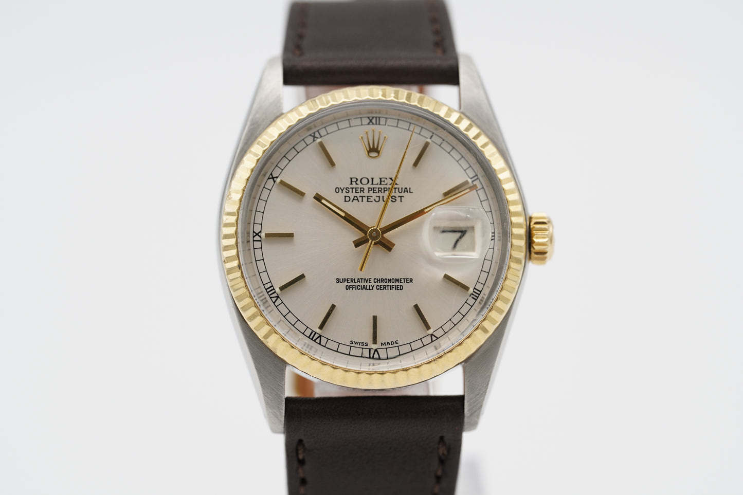 Rolex Datejust 36 Bicolor 16013 Silber 1978