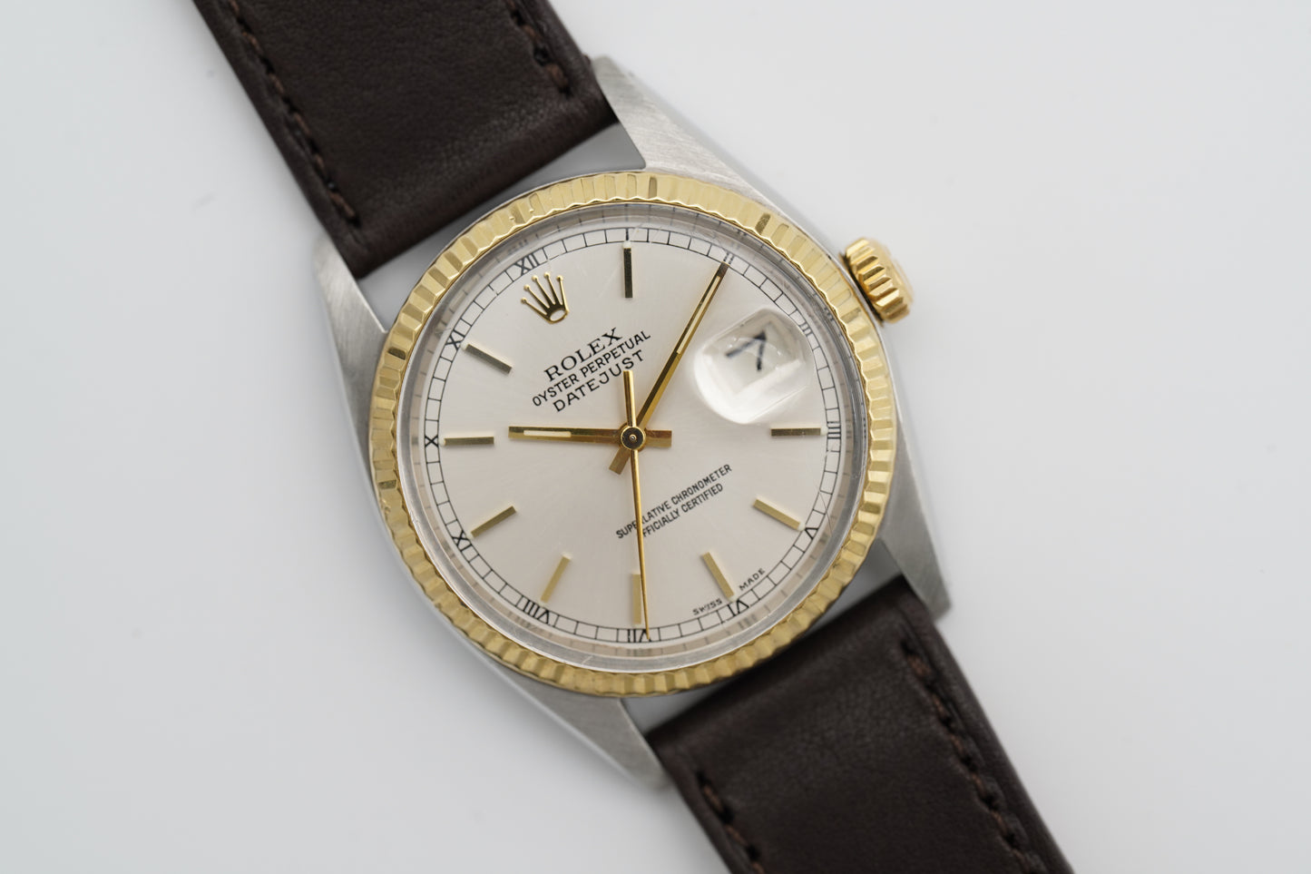 Rolex Datejust 36 Bicolor 16013 Silber 1978