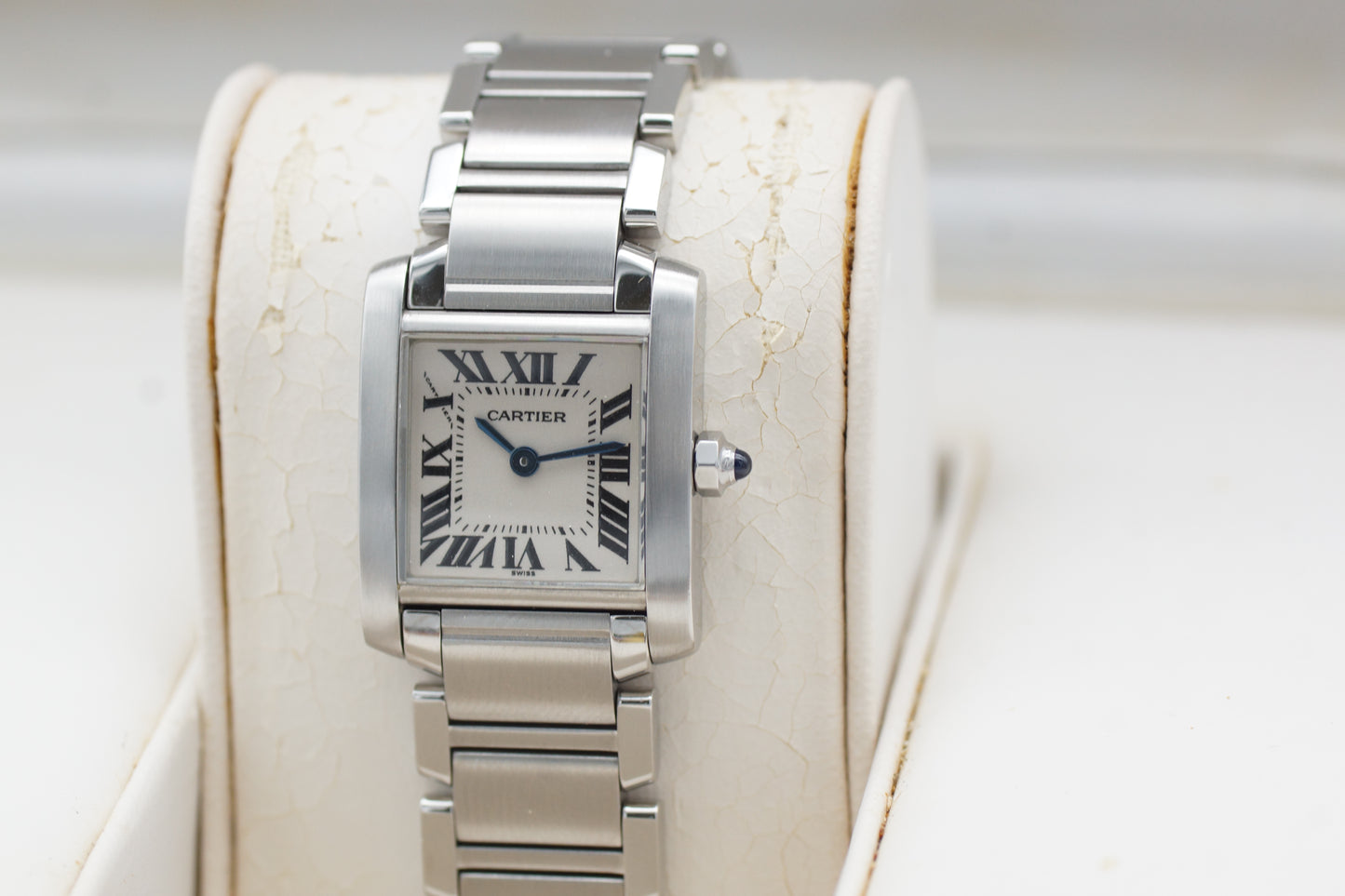 Cartier Tank Française Small W51008Q3 Weiß Full-Set 1998