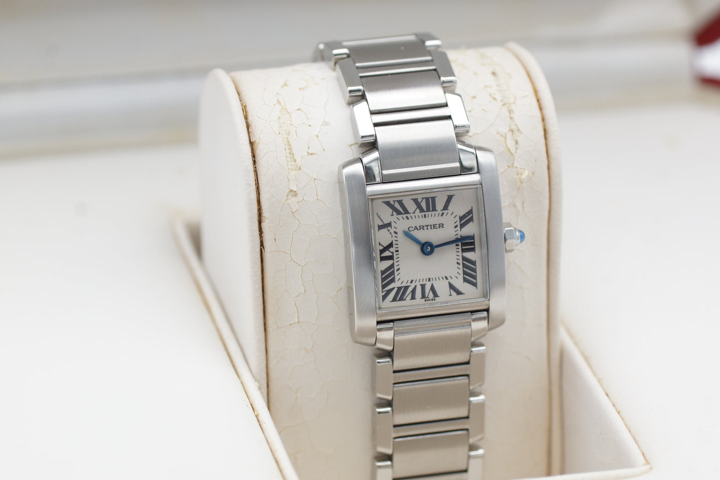 Cartier Tank Française Small W51008Q3 Weiß Full-Set 1998