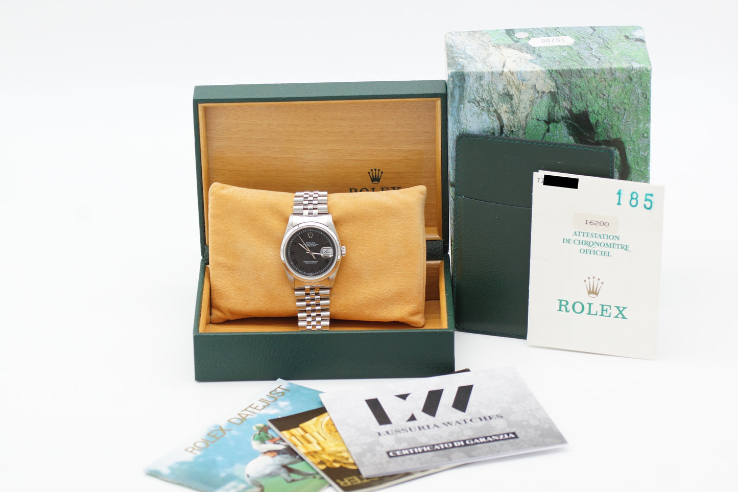 Rolex Datejust 36 Grau 16200 Full-Set 1996