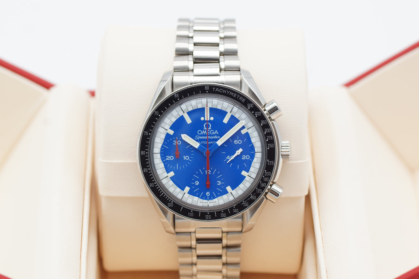 Omega Speedmaster Michael Schumacher 3510.81 Blau Box 1998