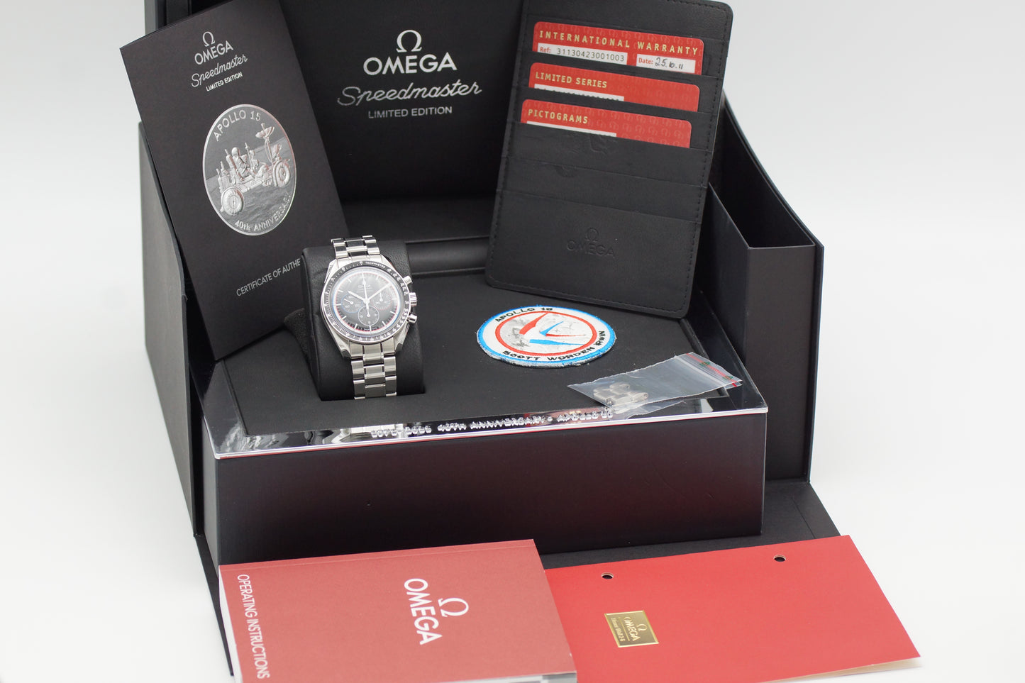 Omega Speedmaster Apollo 15 40th Anniversary 31130423001003 Full-Set 2011