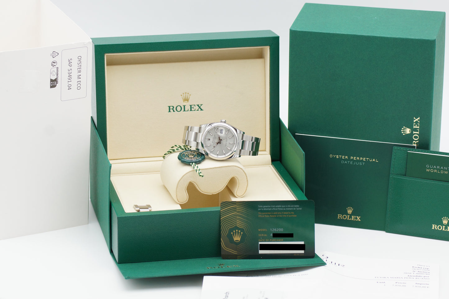 Rolex Oyster Datejust 36 Silber 126200 Full-Set 2026