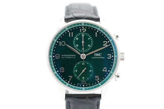 IWC Portugieser Chronograph IW371615 Grün Automatik Full-Set 2020