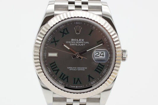 Rolex Datejust 41 126334 Wimbledon Grau Full-Set 2021