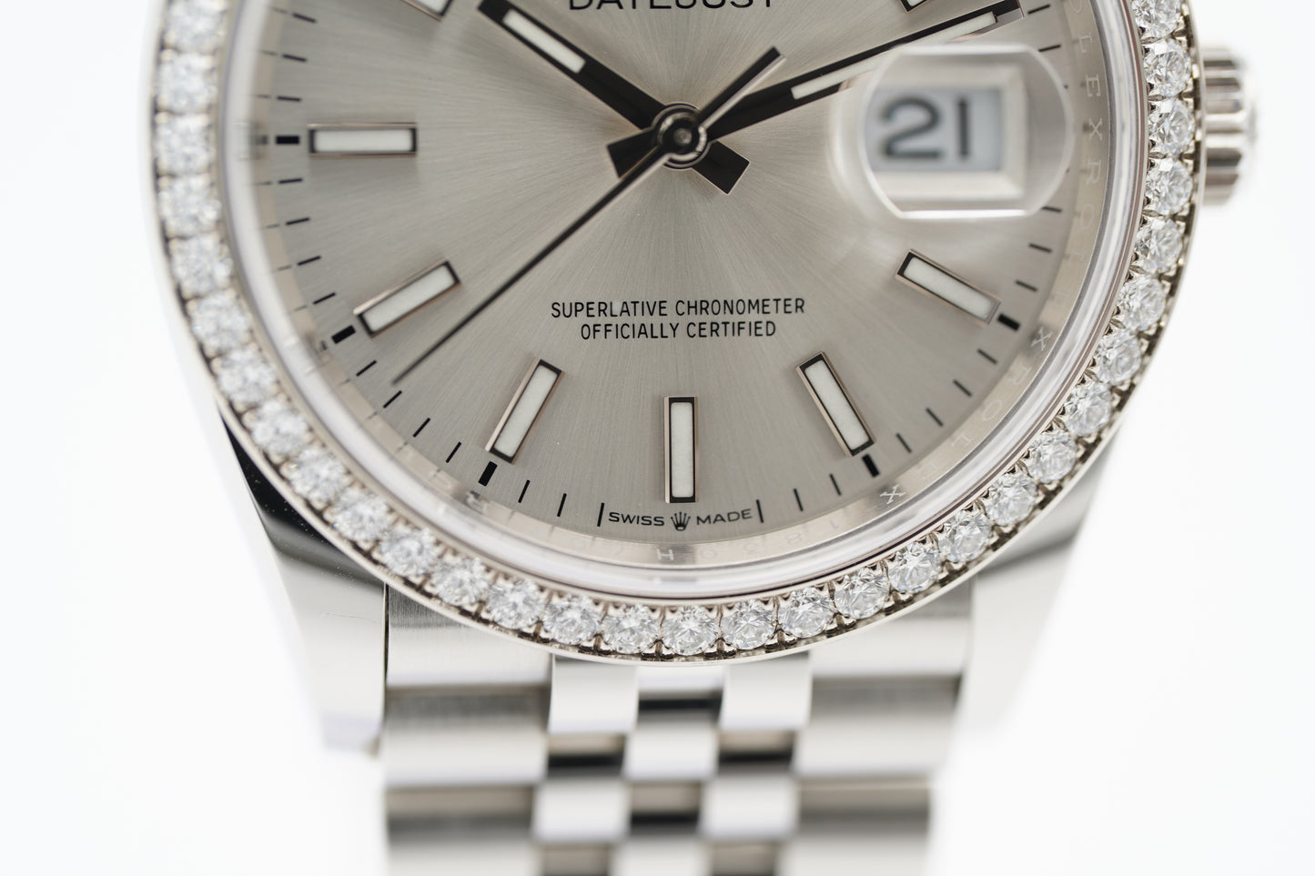 Rolex Datejust 36 Silber 126284RBR Full-Set 2022 (LC100)