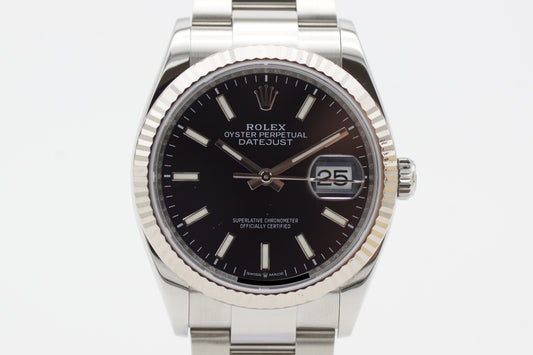 Rolex Datejust 36 126234 Schwarz Full-Set 2023