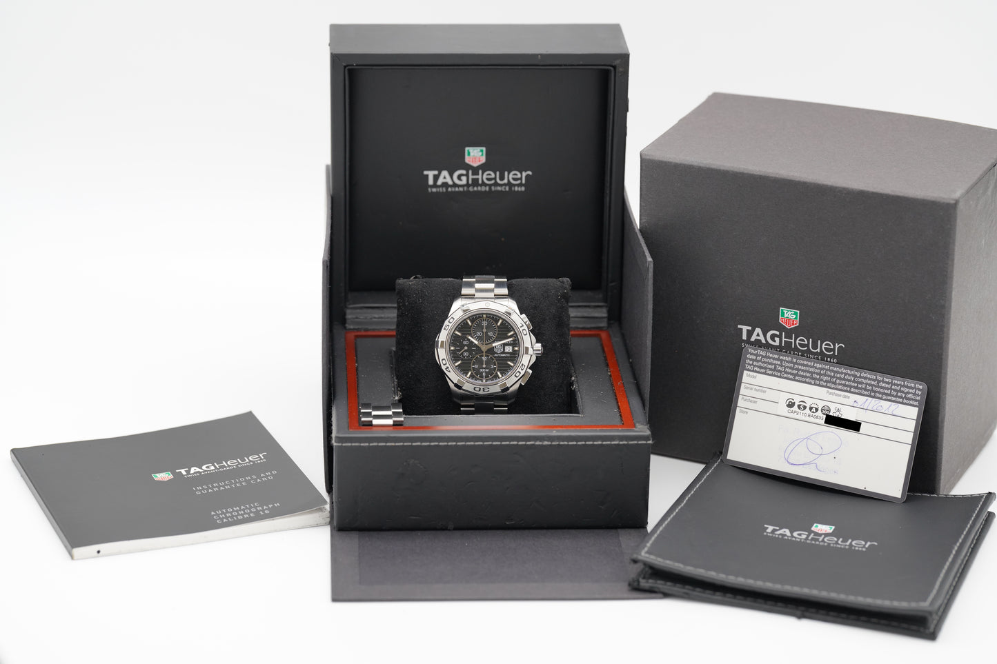 Tag Heuer AquaRacer 300M CAP2110.BA0833 Schwarz Full-Set 2012