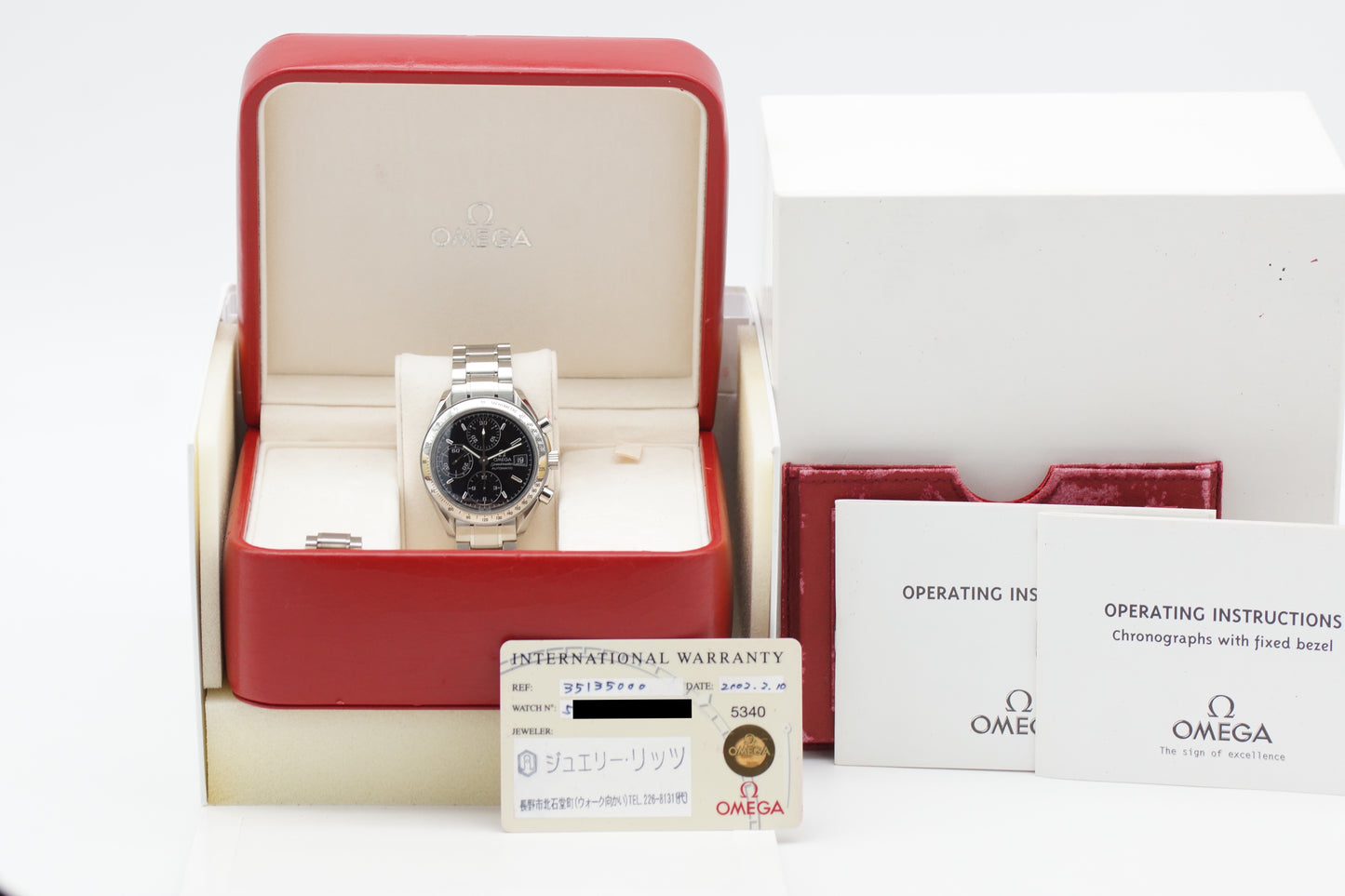 Omega Speedmaster Date 3513.50 Schwarz Full-Set 2002