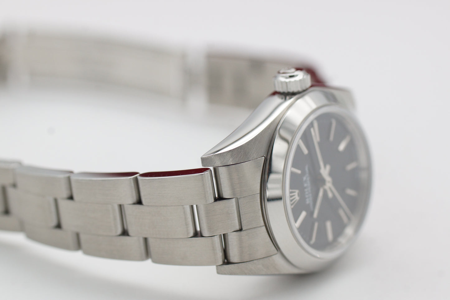 Rolex Lady Oyster Perpetual 76080 Schwarz Box/Papiere 2001