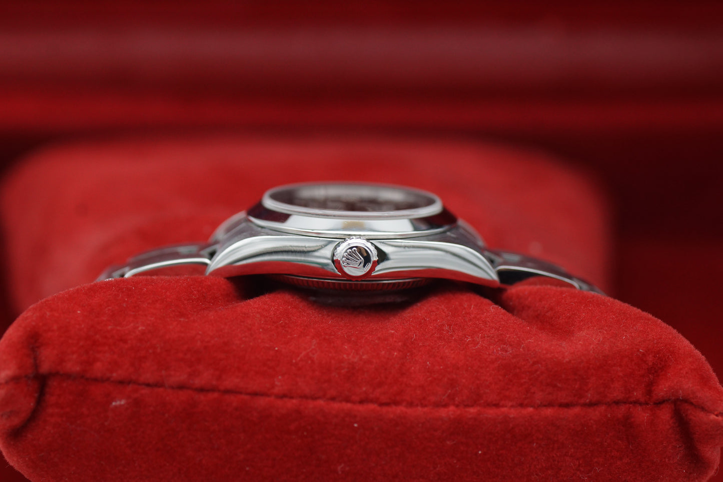 Rolex Lady Oyster Perpetual 76080 Schwarz Box/Papiere 2001