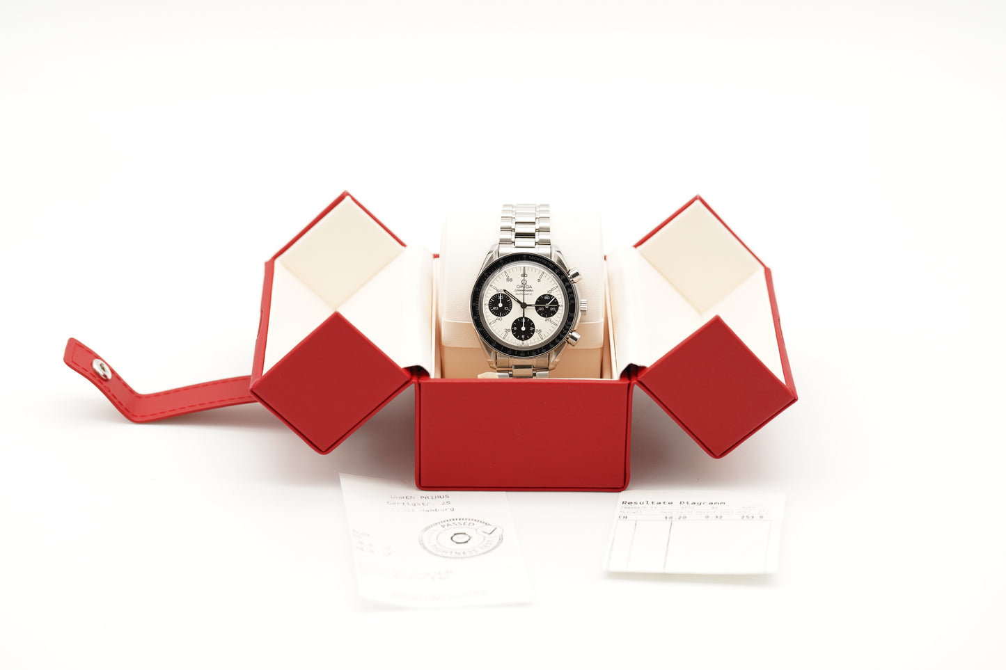 Omega Speedmaster Reduced Albino Weiß 3510.20 Box 1998