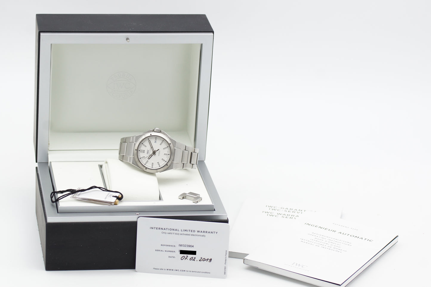 IWC Ingenieur Automatic IW323904 40mm Silber/Weiß Full-Set 2019
