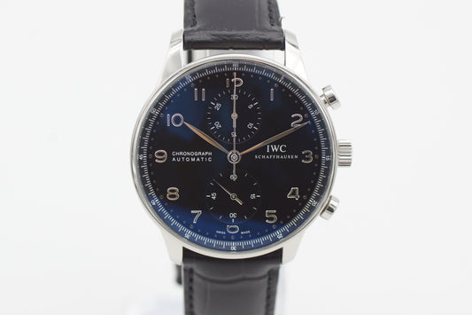 IWC Portugieser Chronograph IW371447 Schwarz Full-Set 2019