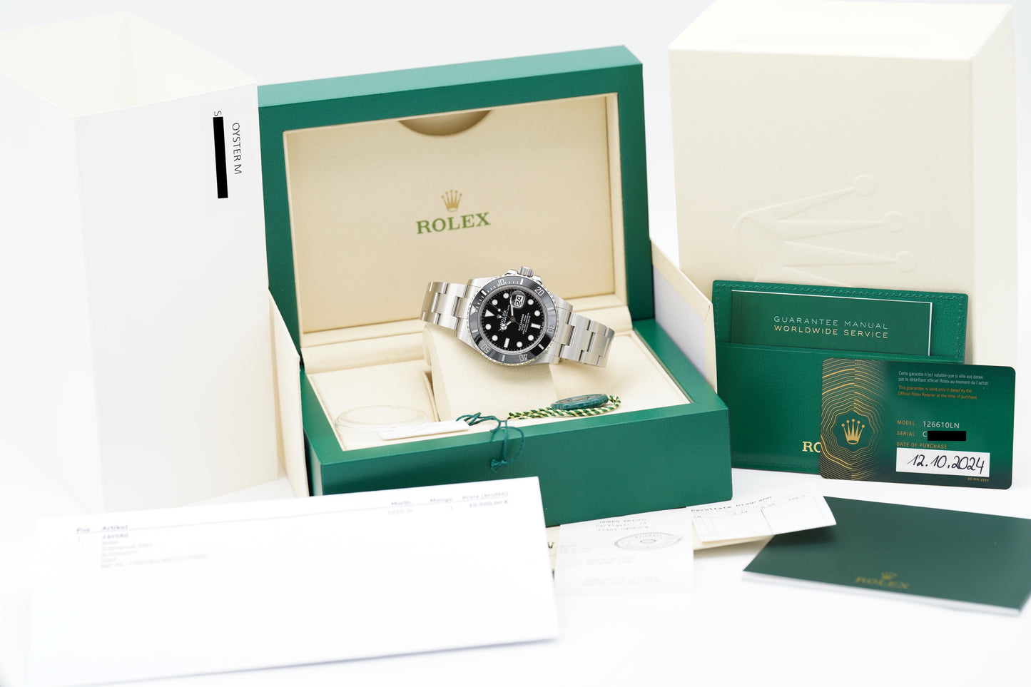 Rolex Submariner Date 126610LN Schwarz Full-Set 2024