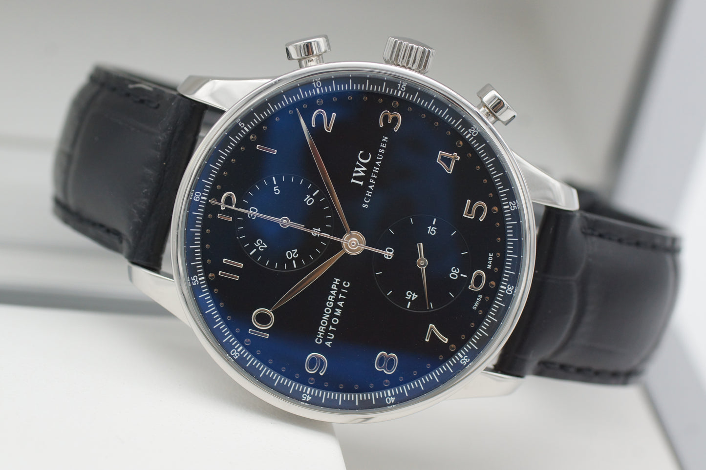 IWC Portugieser Chronograph IW371447 Schwarz Full-Set 2019
