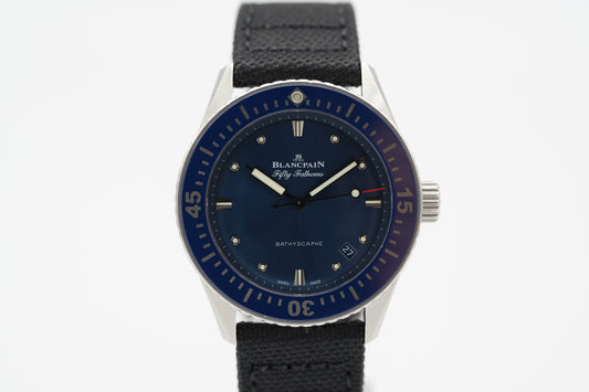 Blancpain Fifty Fathoms Bathyscaphe 5100-1140-O52A Blau Full-Set 2021