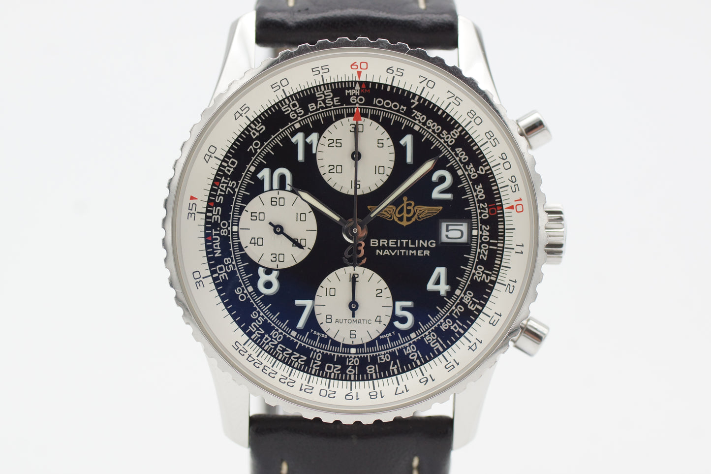 Breitling Old Navitimer A13322 Stahl 41mm Schwarz Box