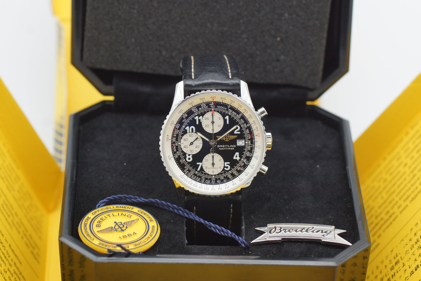 Breitling Old Navitimer A13322 Stahl 41mm Schwarz Box