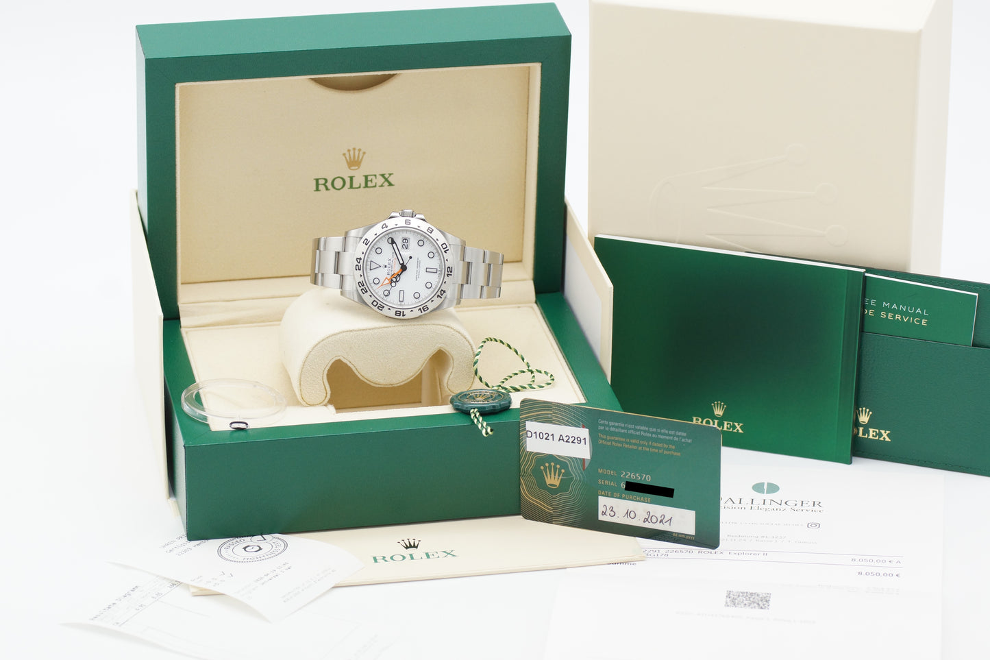 Rolex Explorer II 226570 Weiß 42mm Full-Set 2021