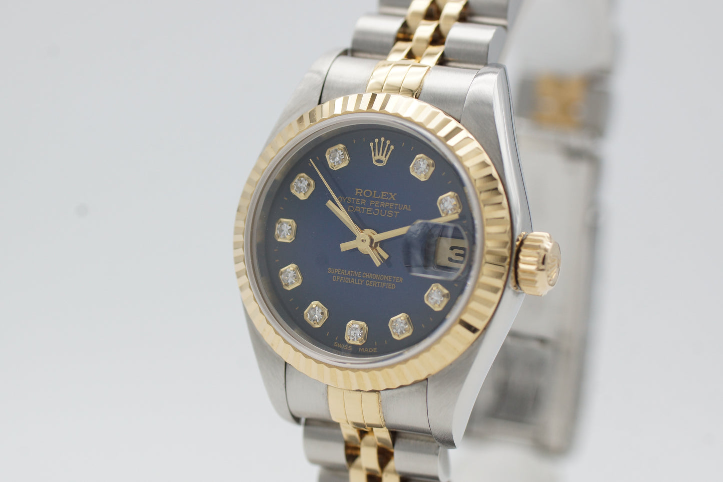 Rolex Lady-Datejust 79173G Diamant Blau 2000