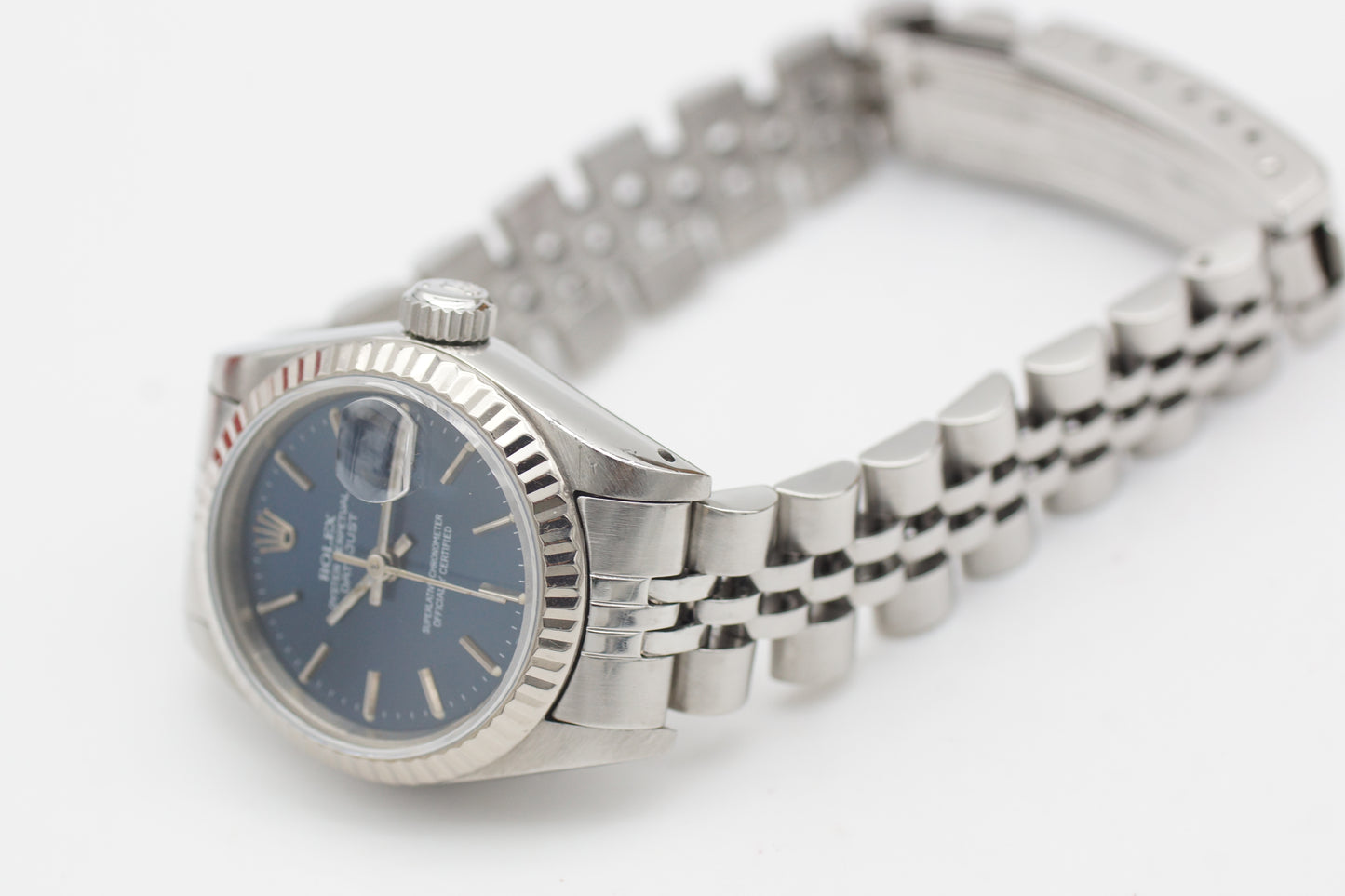 Rolex Lady-Datejust 26 Jubileeband 69174 Blau 1988 Full-Set (LC100)