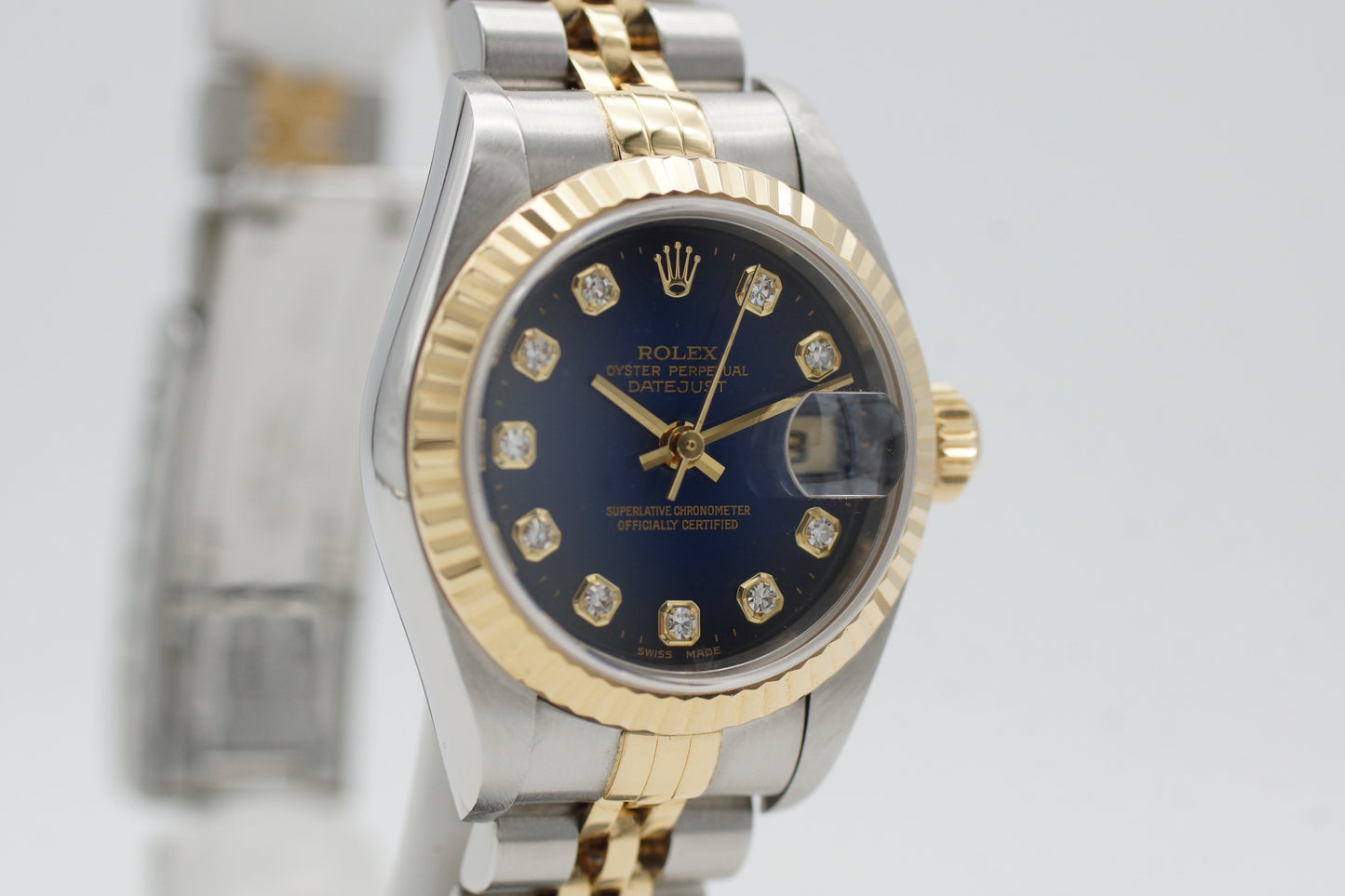 Rolex Lady-Datejust 79173G Diamant Blau 2000