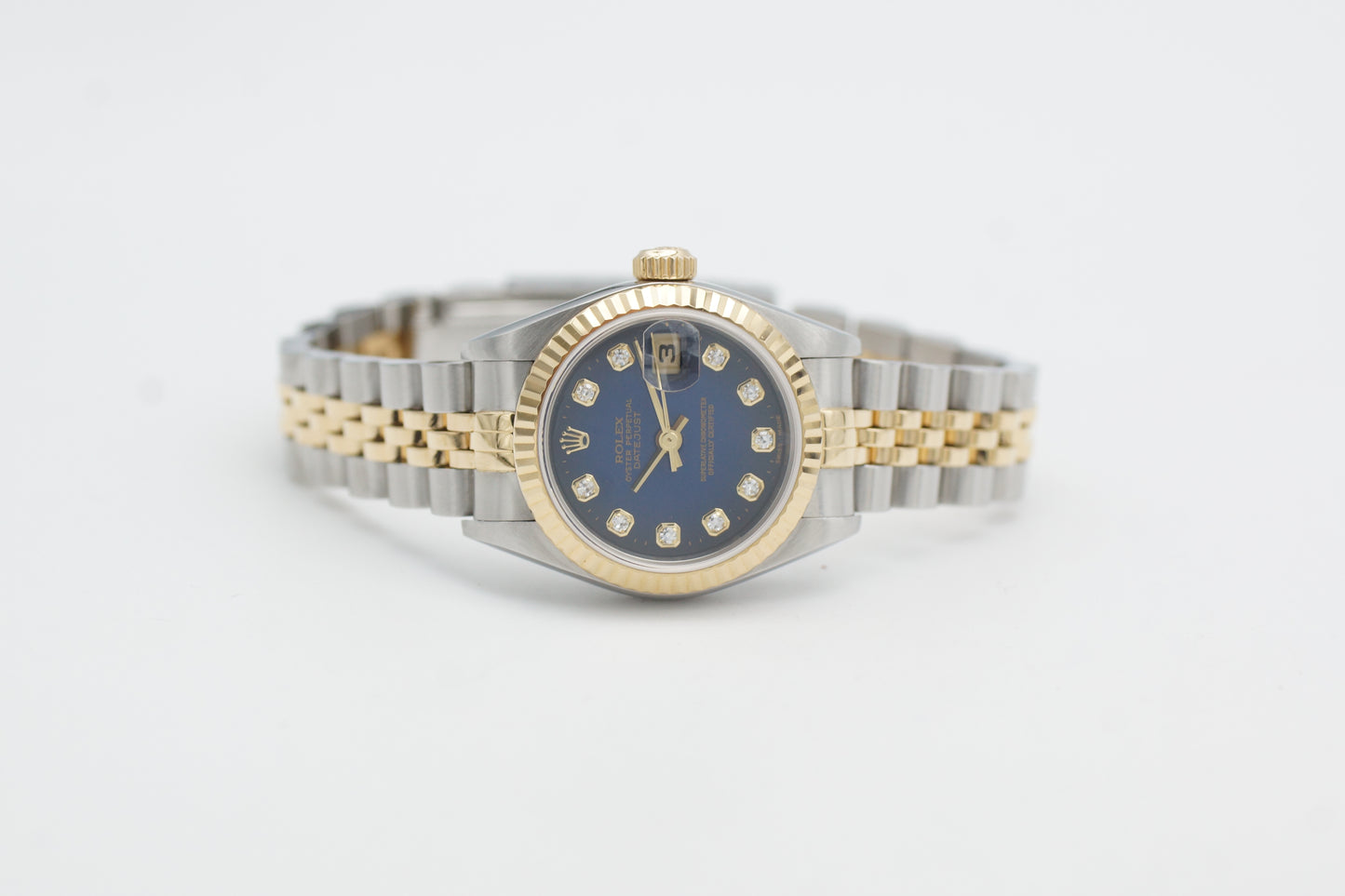 Rolex Lady-Datejust 79173G Diamant Blau 2000