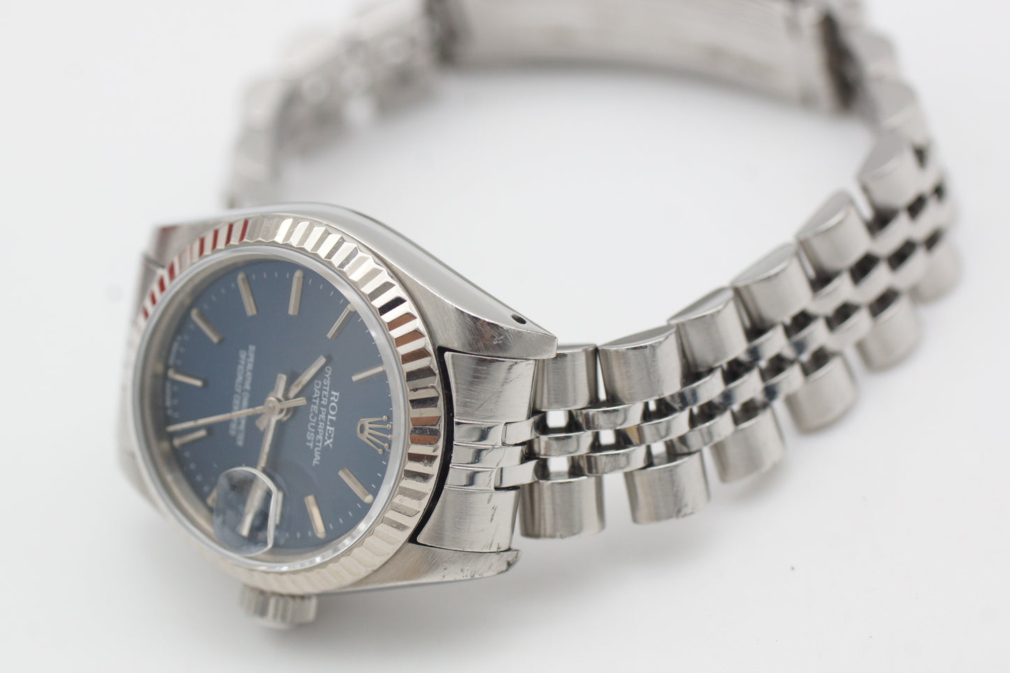 Rolex Lady-Datejust 26 Jubileeband 69174 Blau 1988 Full-Set (LC100)