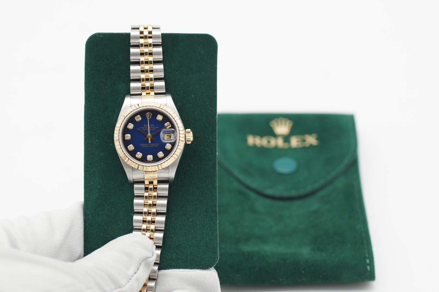 Rolex Lady-Datejust 79173G Diamant Blau 2000