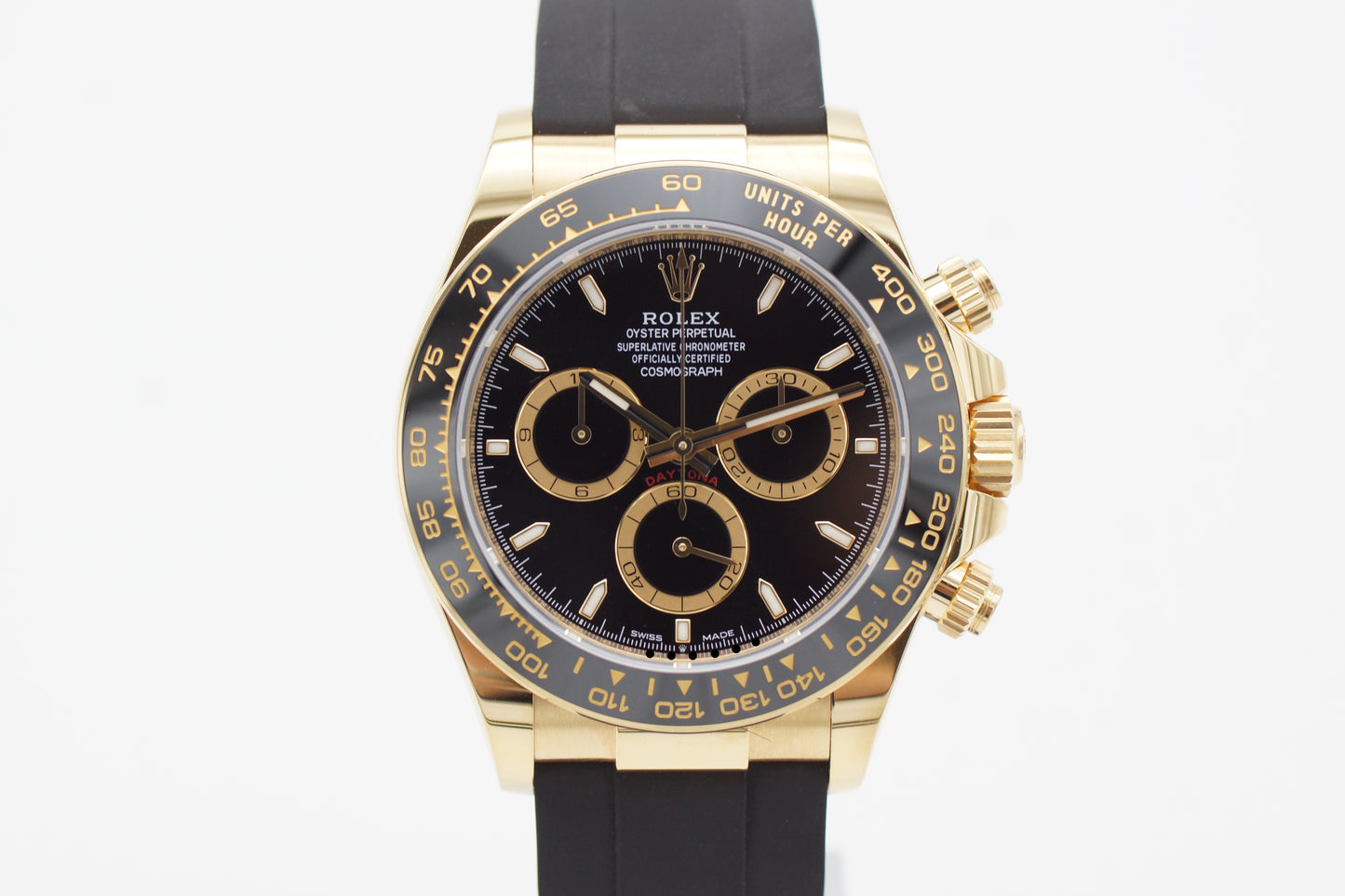 Rolex Daytona 126518LN 18k Gelbgold Oysterflex Full-Set 2025