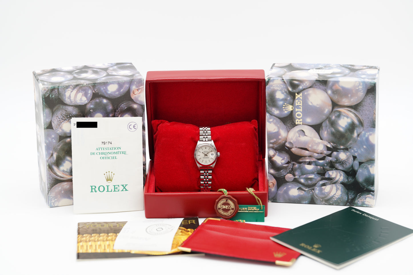 Rolex Lady-Datejust 79174 Silber Full-Set 2001 (LC100)
