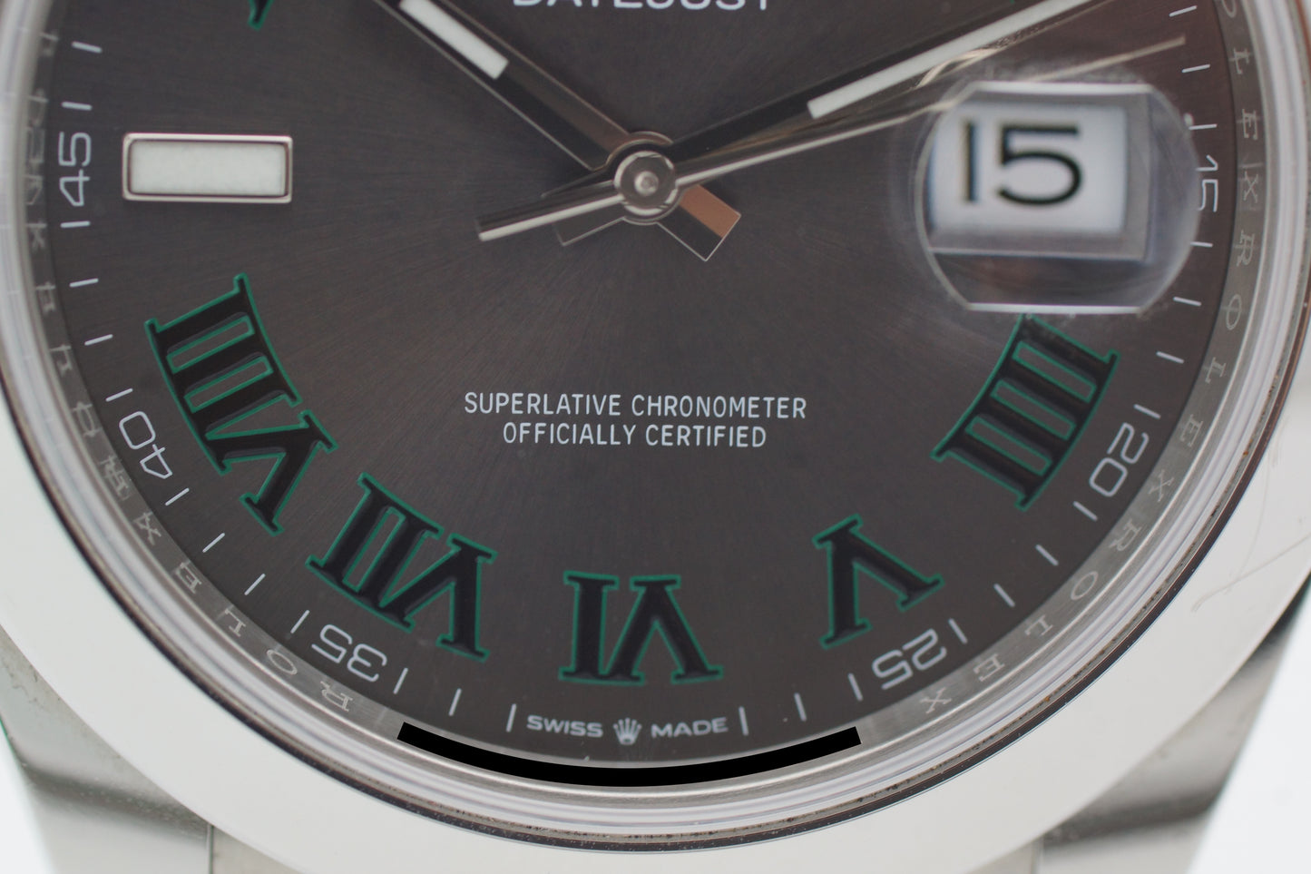 Rolex Datejust 41 126300 Wimbledon Grau Full-Set 2019