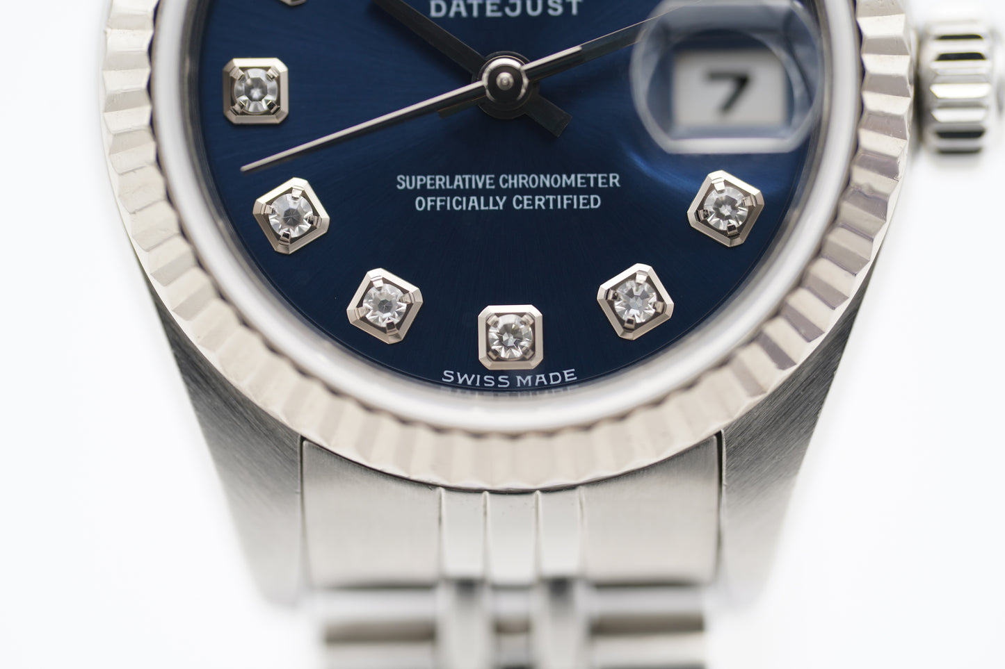 Rolex Lady-Datejust 79174G Blau Diamanten Full-Set 2005