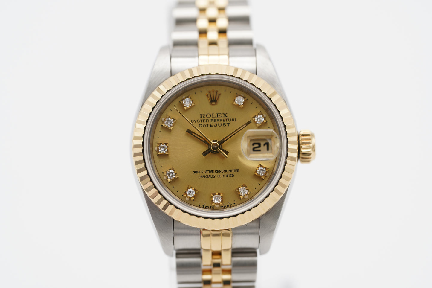 Rolex Lady-Datejust 26 Bicolor 69173G Diamantblatt Box/Papiere 1994
