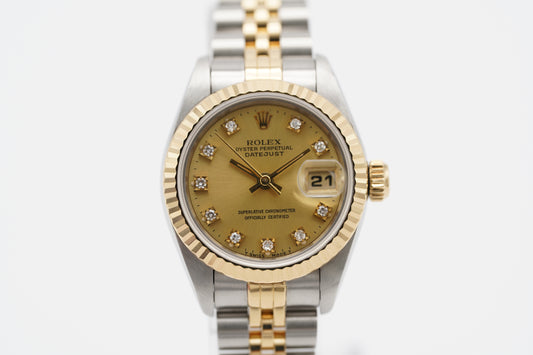 Rolex Lady-Datejust 26 Bicolor 69173G Diamantblatt Box/Papiere 1994