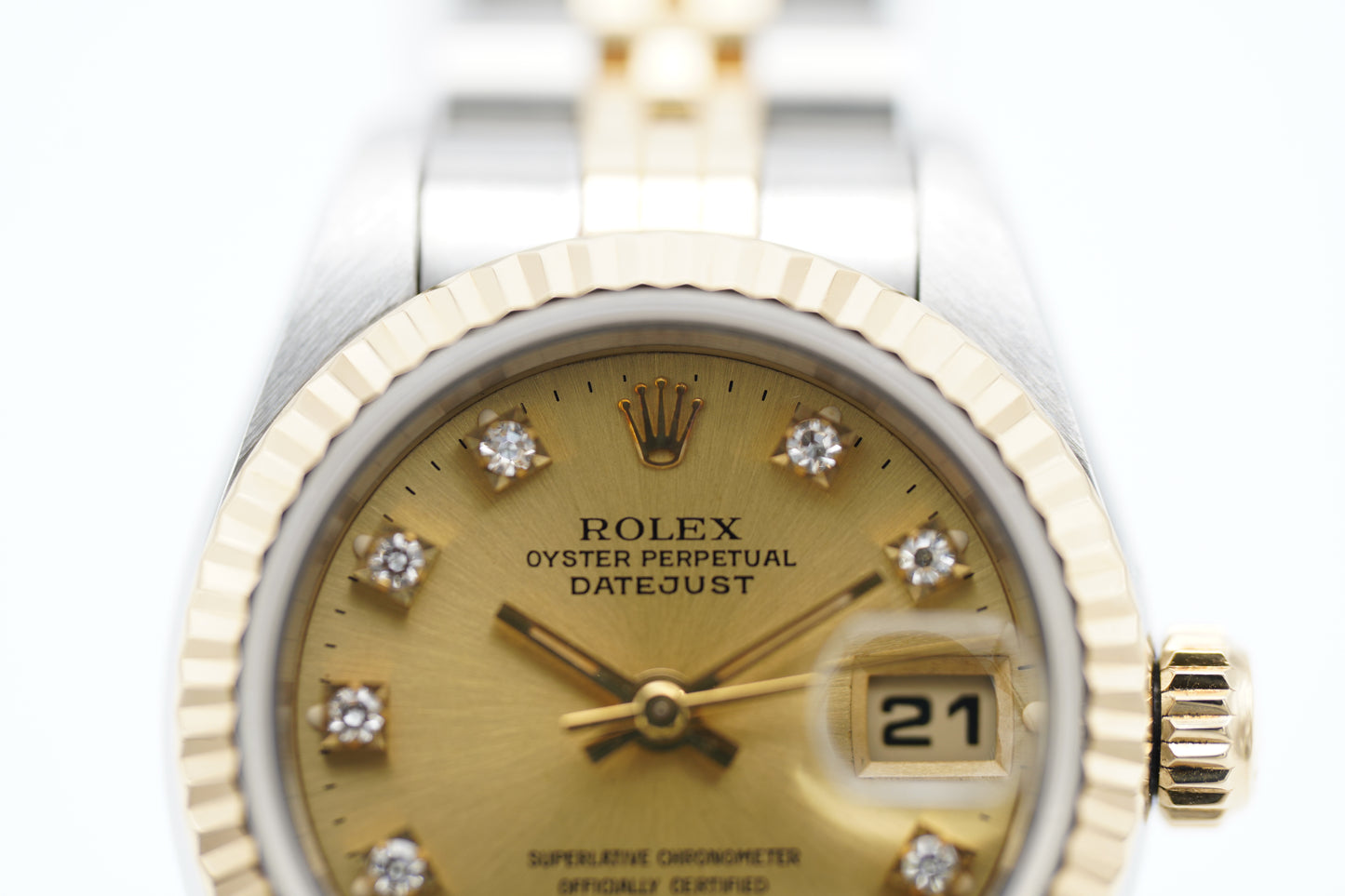 Rolex Lady-Datejust 26 Bicolor 69173G Diamantblatt Box/Papiere 1994