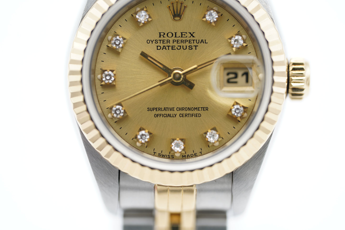 Rolex Lady-Datejust 26 Bicolor 69173G Diamantblatt Box/Papiere 1994