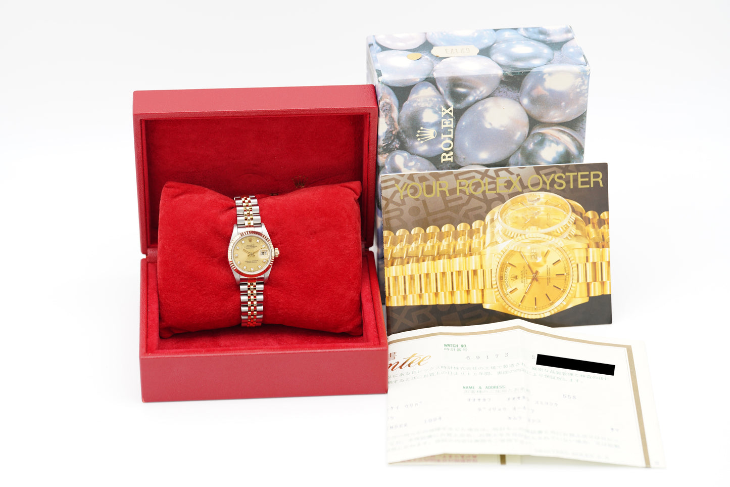 Rolex Lady-Datejust 26 Bicolor 69173G Diamantblatt Box/Papiere 1994