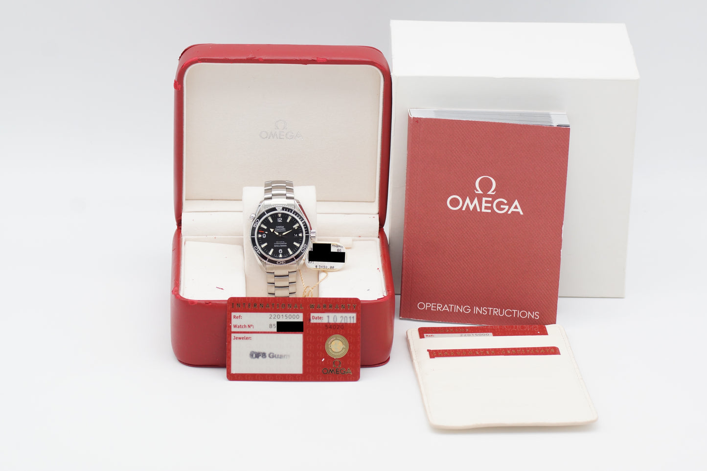 Omega Seamaster Planet Ocean 2201.51 Schwarz Full-Set 2011