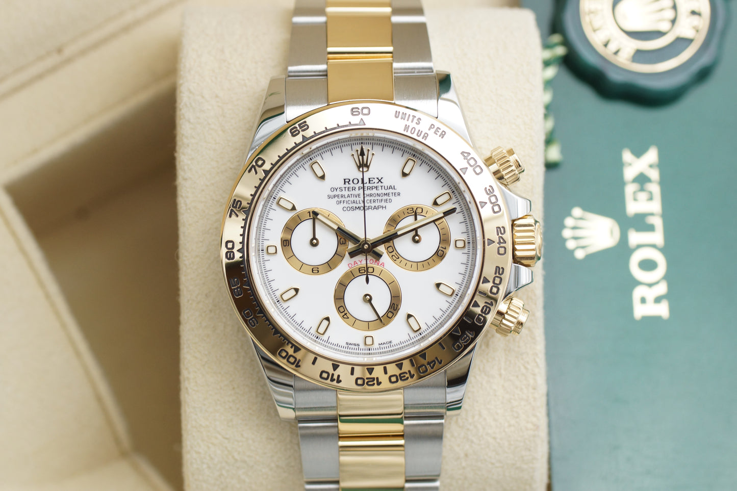 Rolex Cosmograph Daytona Bicolor Weiß 116503 Full-Set 2022
