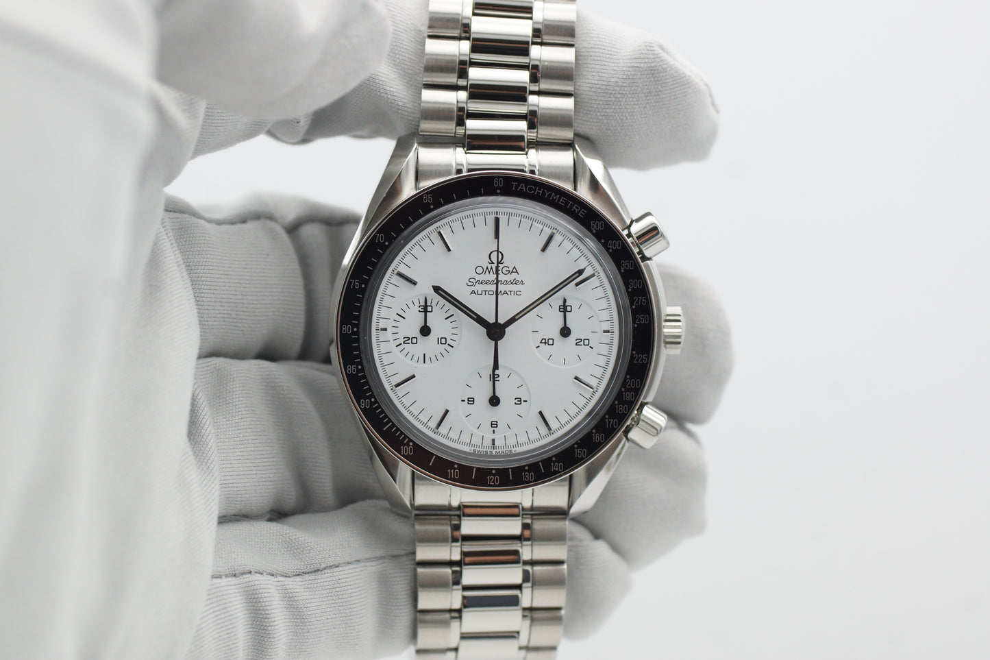 Omega Speedmaster Reduced 'Albino' Weiß 3510.50 39mm Box 2002