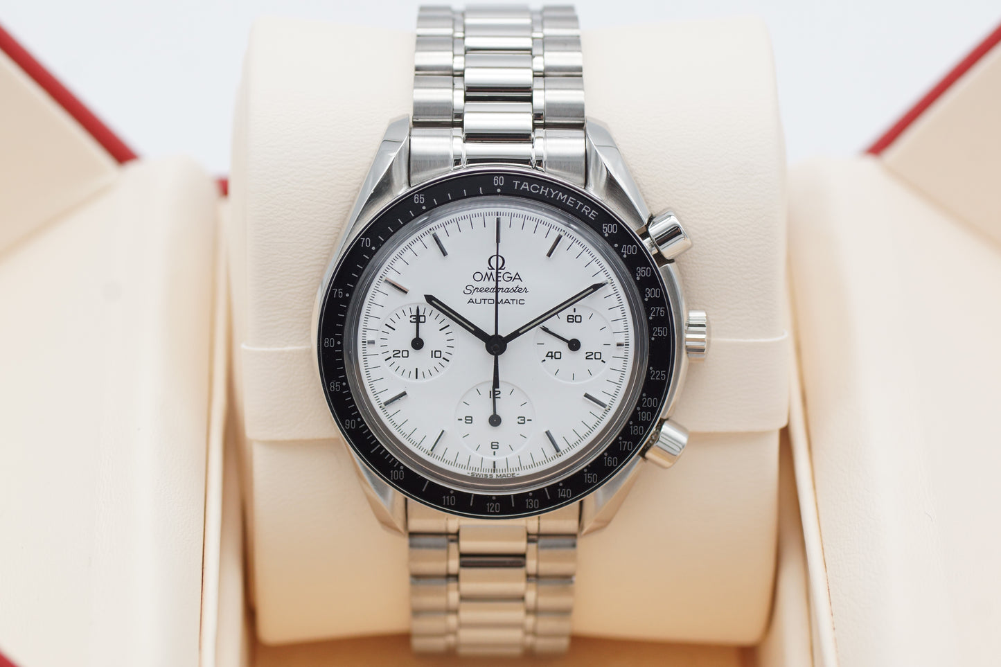 Omega Speedmaster Reduced 'Albino' Weiß 3510.50 39mm Box 2002